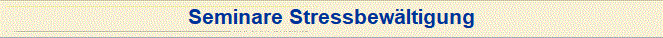 Seminare Stressbewltigung
